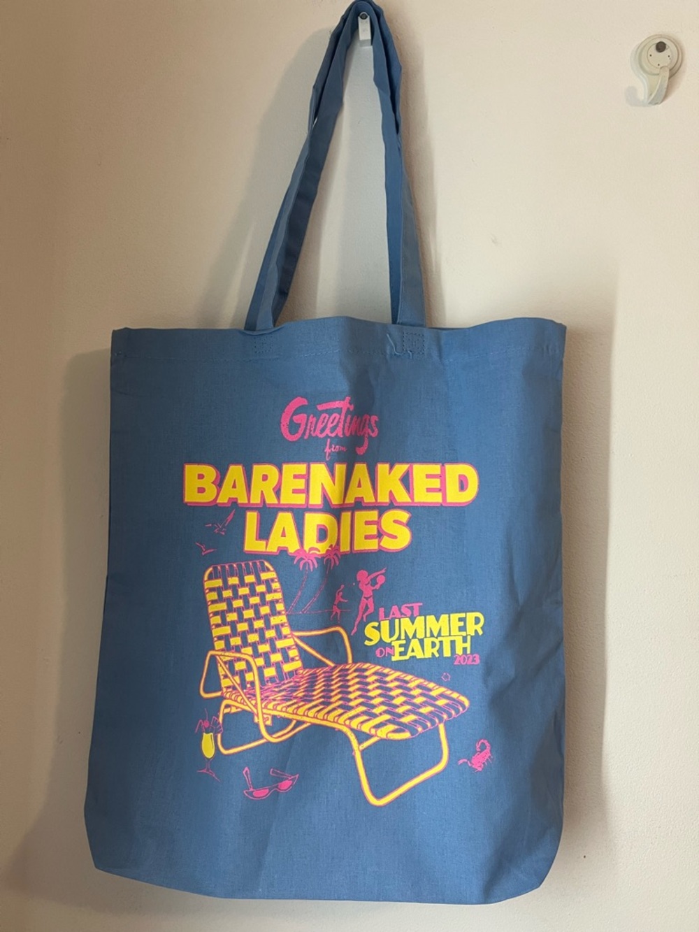 Blue Graphic Barenaked Ladies Tote Bag
